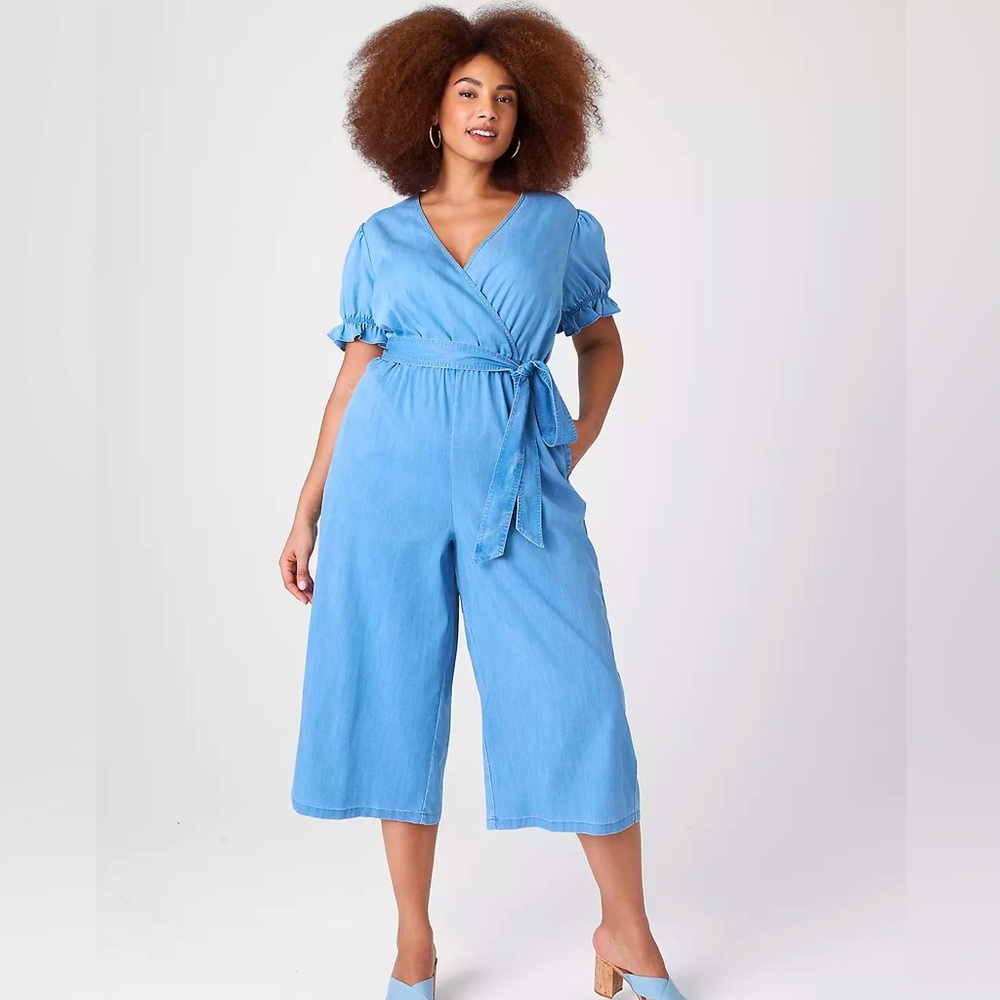 Lane Bryant Chambray Jumpsuit